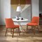 Armen Living Azalea Orange Fabric and Walnut Wood Dining Side Chairs, PK2 LCAZSIWAOR - alternate 2